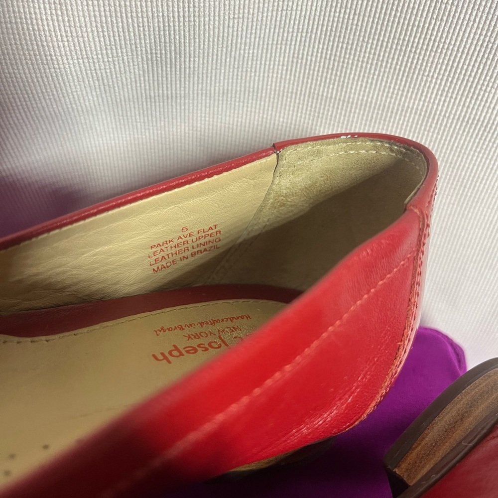 Marc Joseph Women's Red Flats with Braided Accent - Picture 12 of 12